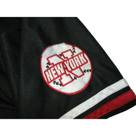 Vintage NEW YORK #95 Legendary Classic Red Black Jersey Size XL X-Large Frayed - Picture 4 of 11